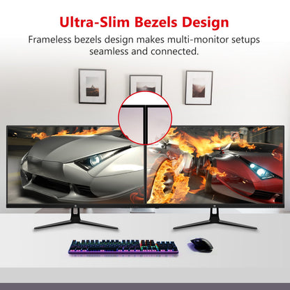 Refurbished: Z-EDGE 27 Inch 240Hz IPS Gaming Monitor 1ms 1920x1080 Frameless LED Gaming Monitor, AMD Freesync Premium DisplayPort HDMI