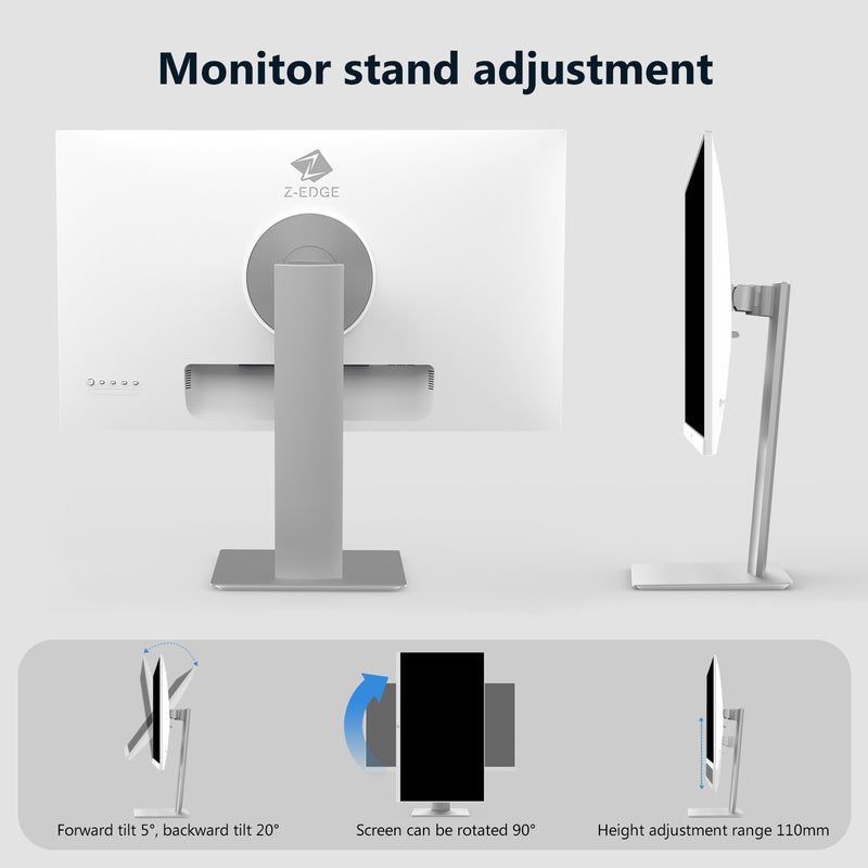 Z-edge U27I4K 27" 4K IPS-Monitor UHD 60Hz 4ms Rahmenloses Design