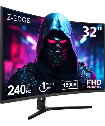 Refurbished: 32" 240Hz Curved Gaming Monitor Full HD 1080P