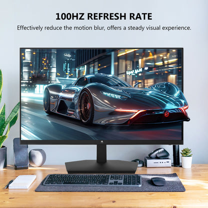 Z-EDGE 24" IPS Monitor 100Hz, FHD 1920x1080, Frameless Design, Ideal for Office & Gaming, VESA Compatible, Black