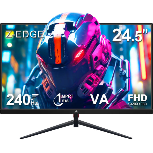 Z-EDGE 24.5 Inch 240Hz Gaming Monitor 1ms Full HD LED Monitor, AMD Freesync Premium, DisplayPort HDMI Port