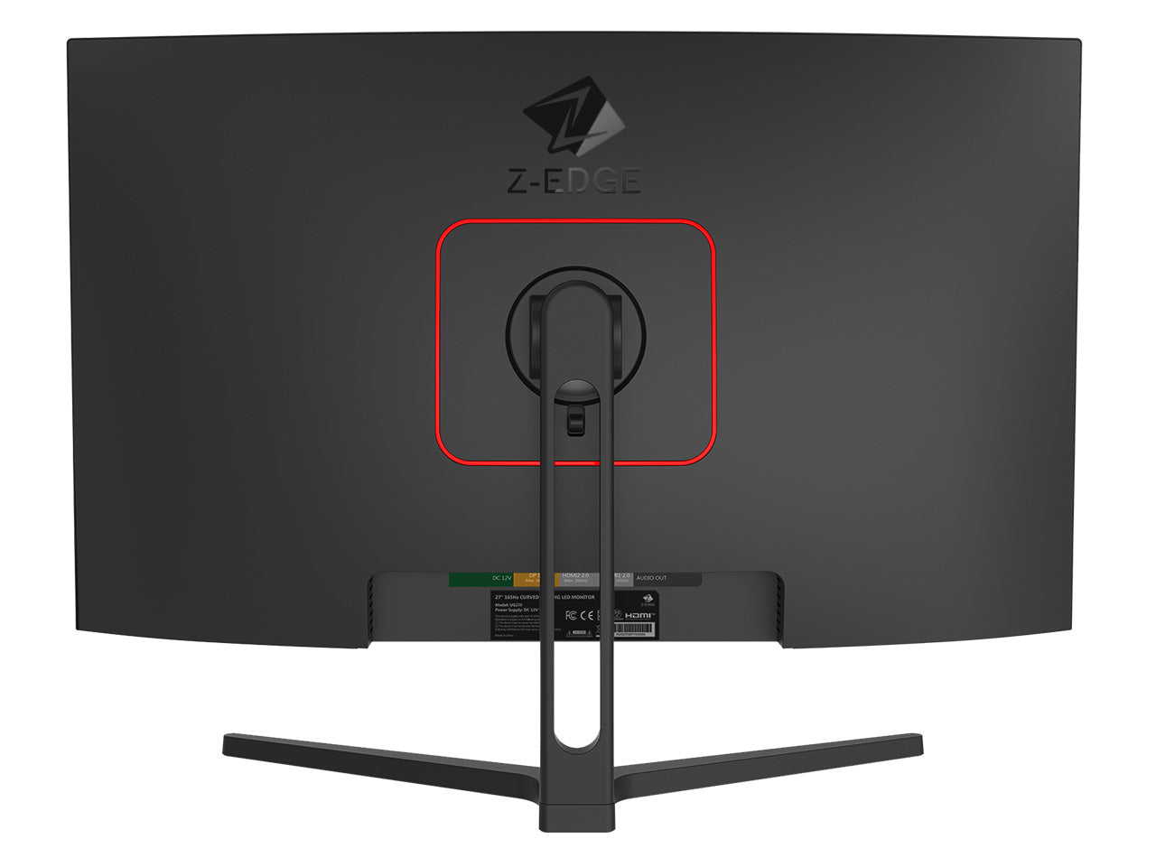 Z-EDGE 27" 165Hz Curved Gaming Monitor 1ms Full HD 1080P, FreeSync, HDMI & DisplayPort