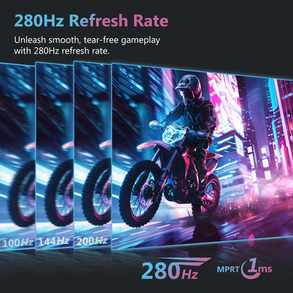 Z-EDGE UG27P 27" Curved Gaming Monitor 280Hz 1ms 1920x1080 16:9 Frameless, Support AMD Freesync Premium, With DisplayPort & HDMI Port