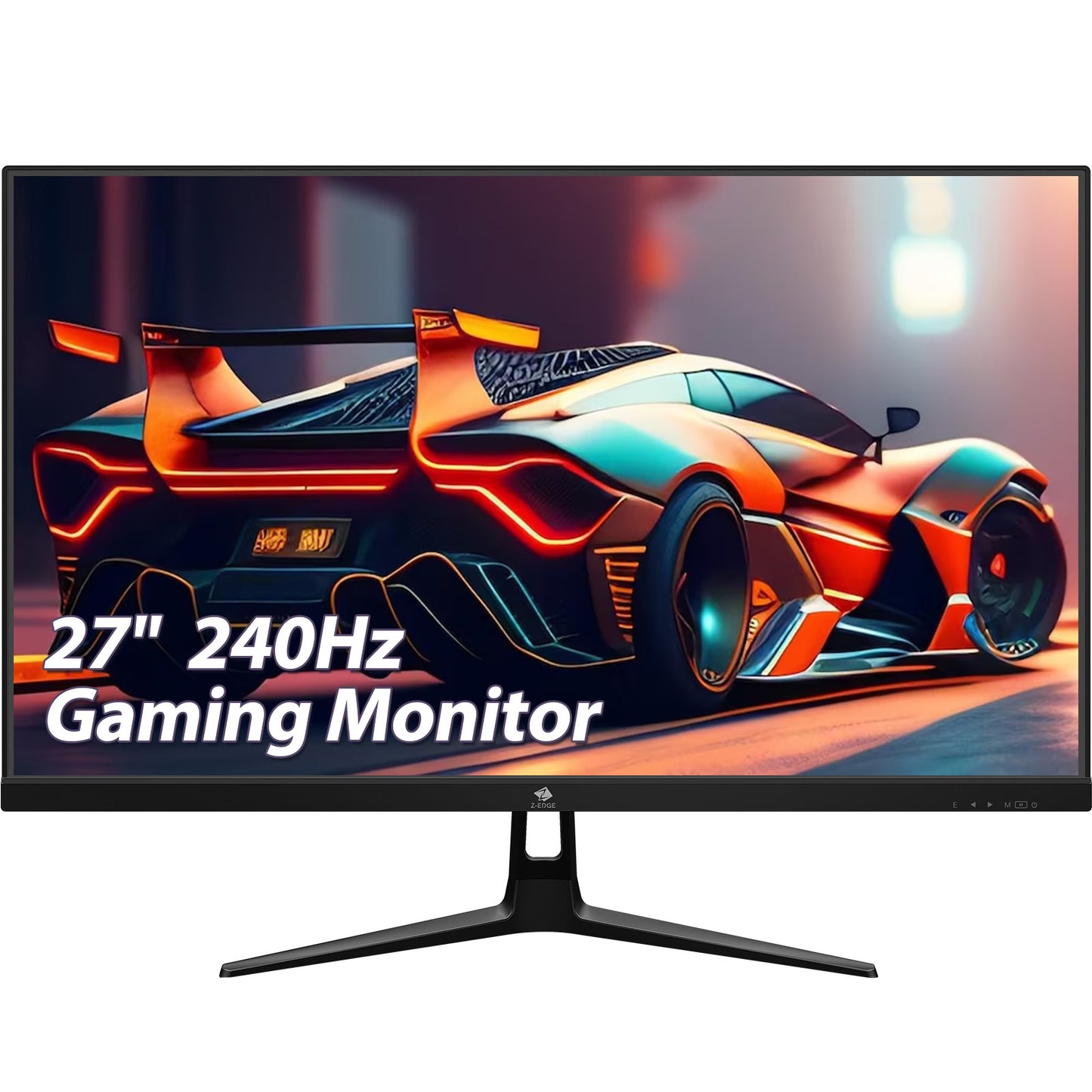 Z-EDGE UG27PJ 27 インチ ゲーミング モニター 240Hz 1ms IPS 1920x1080 フレームレス LED ゲーミング モニター、AMD Freesync プレミアム DisplayPort HDMI、内蔵スピーカー