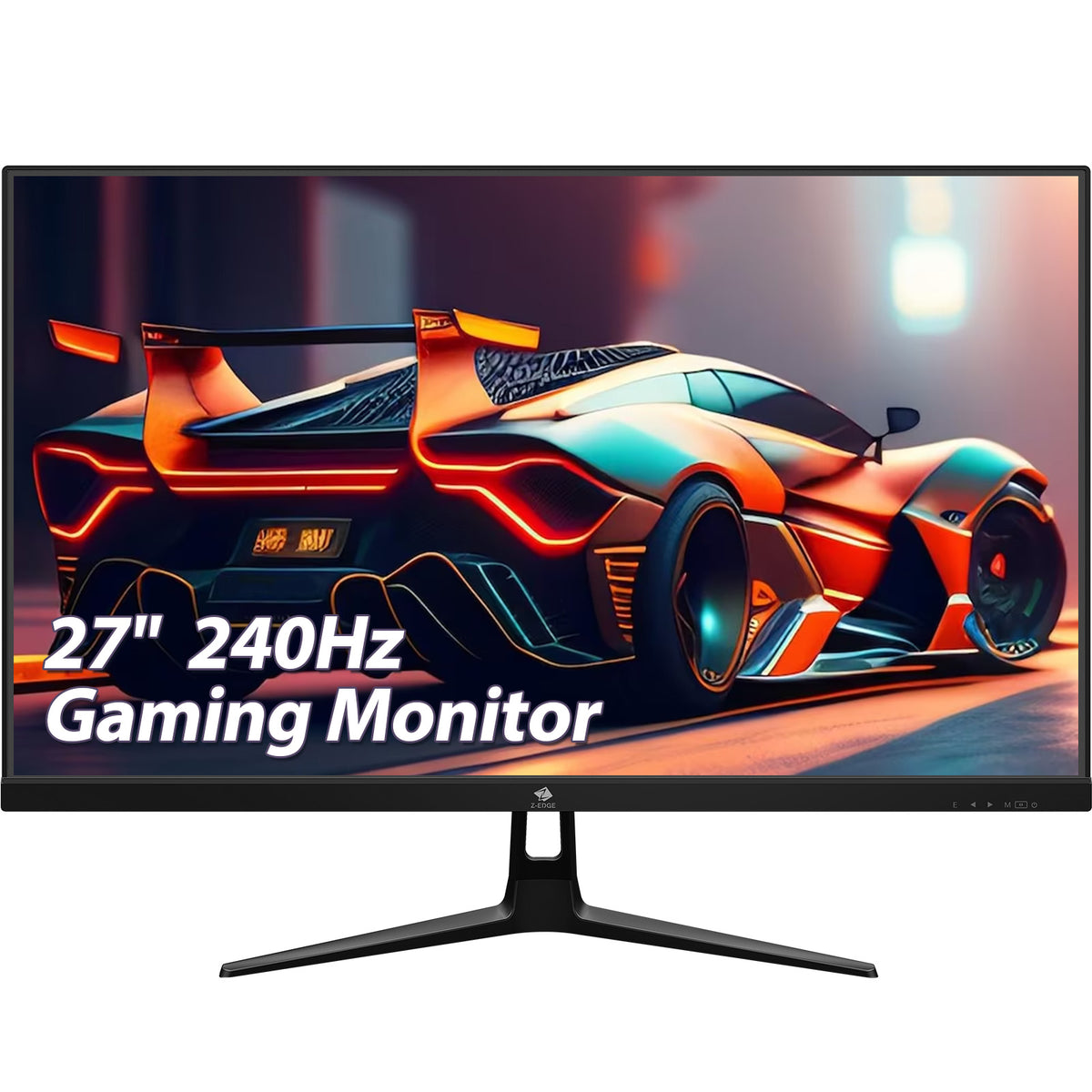 Z-EDGE UG27PJ 27 インチ ゲーミング モニター 240Hz 1ms IPS 1920x1080 フレームレス LED ゲーミング  モニター、AMD Freesync プレミアム DisplayPort HDMI、内蔵スピーカー