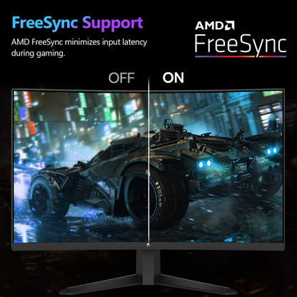 Z-Edge UG27P 27 インチ曲面ゲーミング モニター 240Hz 1ms 1920x1080 16:9 フレームレス、AMD Freesync プレミアムをサポート、DisplayPort および HDMI ポート付き