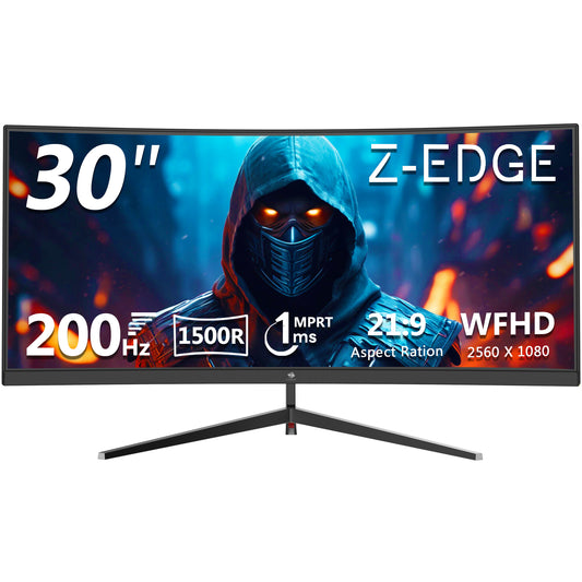 Z-Edge 30" 200Hz Ultrawide WFHD Curved Gaming Monitor