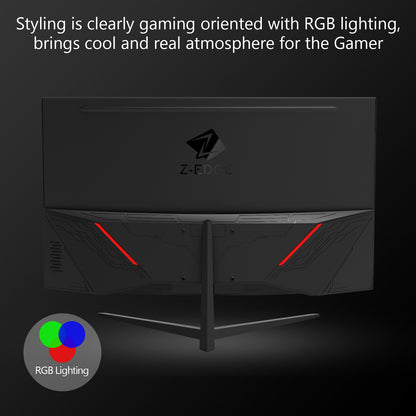 Refurbished: Z-Edge 32 Inch 1500R Curved Gaming Monitor 180Hz 1ms Full HD Support Wall Mount