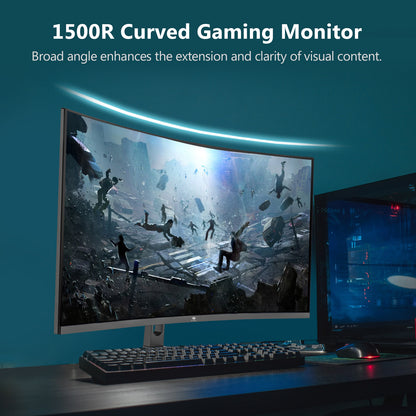 Z-EDGE 32 Inch QHD Curved Gaming Monitor, 165Hz 144Hz 1ms, 2K 2560x1440 16:9 Frameless Design, DisplayPort & HDMI Port