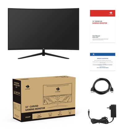 Refurbished: Z-Edge 32 Inch 240Hz Curved Gaming Monitor 1ms FHD Support Wall Mount, HDMI & DisplayPort, Built-in Speakers