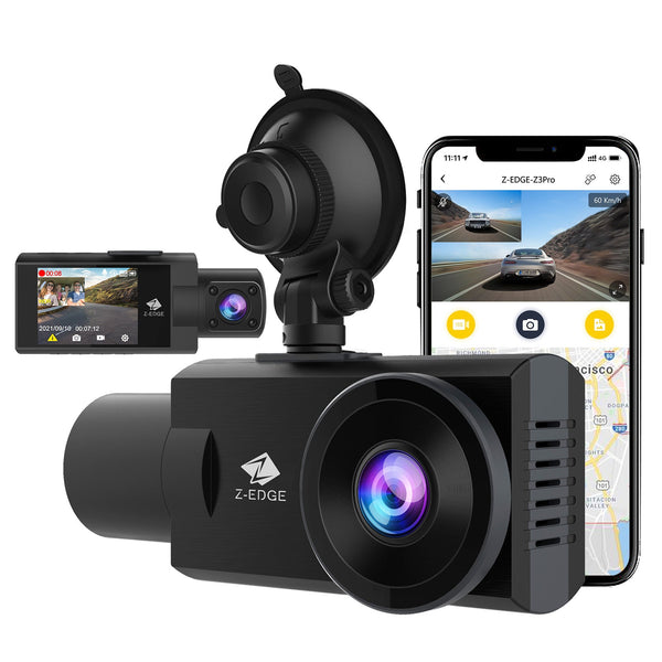 Refurbished: Dual Dash Cam Built-in Wi-Fi, 2K+1080P Front and Inside Dash  Cam, IR Night Vision