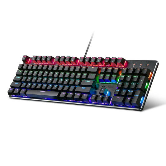 UK104 Gaming Mechanical Keyboard 104 Keys Rainbow Backlit Keyboard Keyboard 